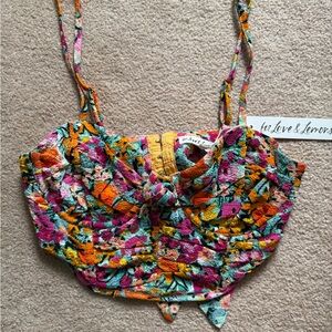 For Love And Lemons Multicolor Floral Top